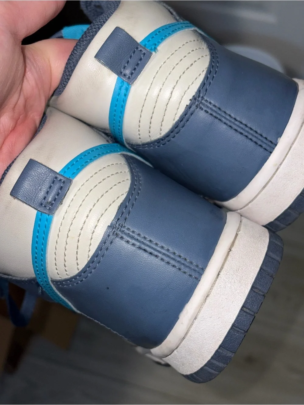 Nike Kids High-Top Sneakers in Navy, White & Bright Blue